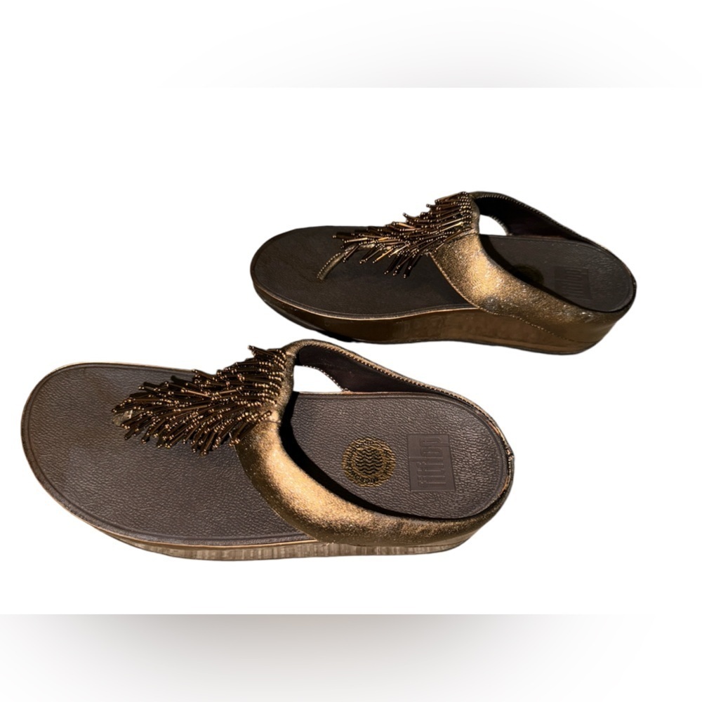 FitFlop Cha Cha Women’s Flip Flop Bronze - Picture 3 of 9
